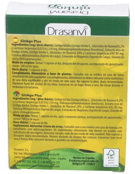 Drasanvi Ginkgo Plus 30 Caps
