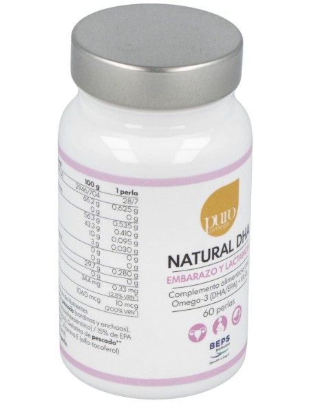 Puro Omega Natural Dha Embarazo Lactancia 60 Perlas
