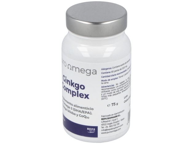 Puro Omega Ginkgo Complex Dha/Epa Q10 60Perlas