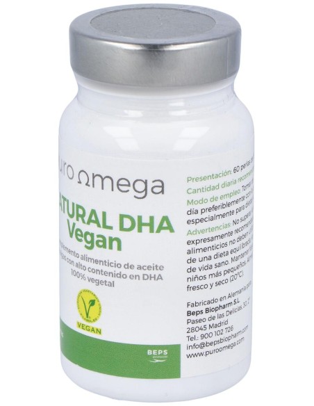 Puro Omega Natural Dha Vegan 60Perlas
