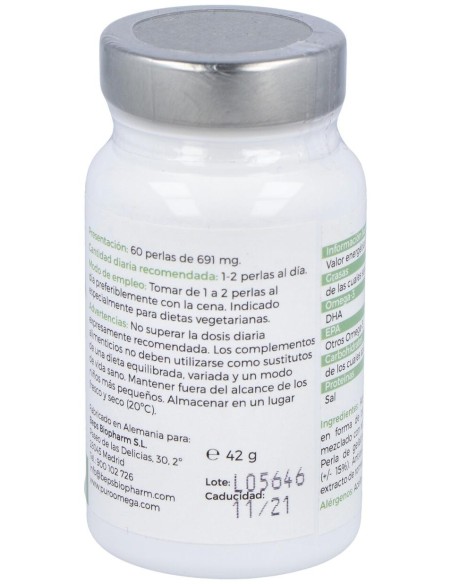 Puro Omega Natural Dha Vegan 60Perlas