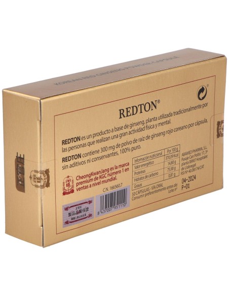 Redton Ginseng Rojo Coreano 50Cap