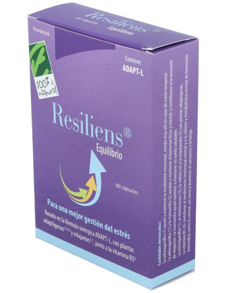 100% Natural Resiliens Equilibrio 60 Cápsulas