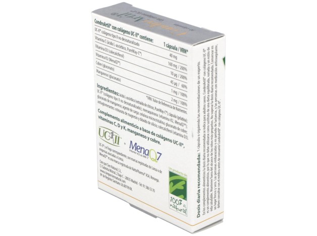 100% Natural Condroartil Con Colágeno Uc-Ii 30...