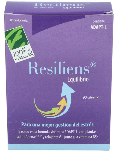 100% Natural Resiliens Equilibrio 60 Cápsulas