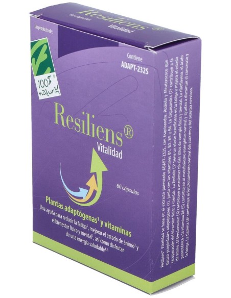 100% Natural Resiliens Vitalidad 60 Cápsulas