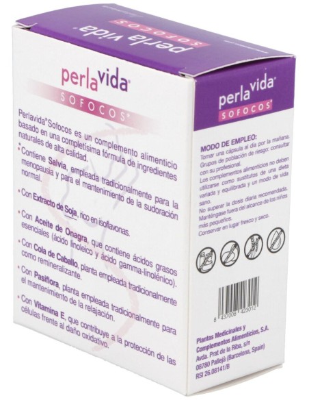 Plameca Perlavida Sofocos 2.0 30Caps