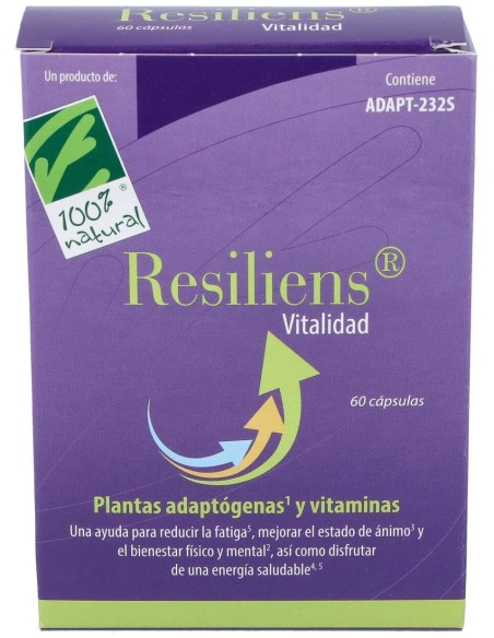 100% Natural Resiliens Vitalidad 60 Cápsulas