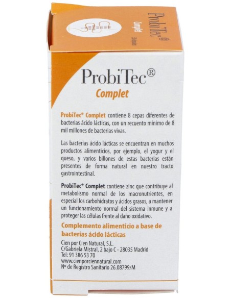 100% Natural Probitec Complet 30 Cápsulas