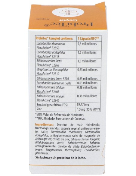 100% Natural Probitec Complet 30 Cápsulas