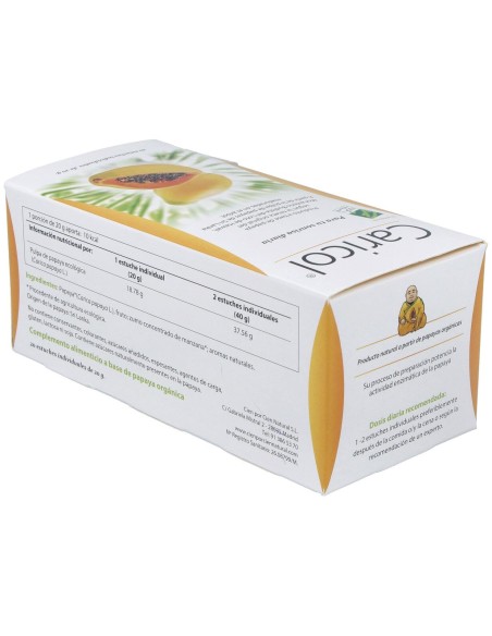 100% Natural Caricol Digestivo 20 Estuches Individuales