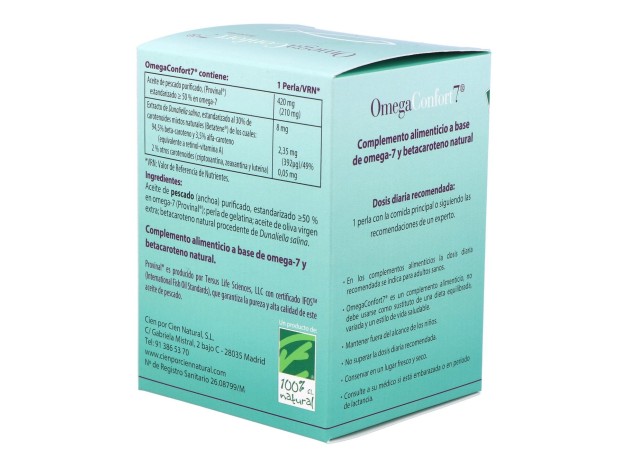 100% Natural Omegaconfort 7 90 Cápsulas