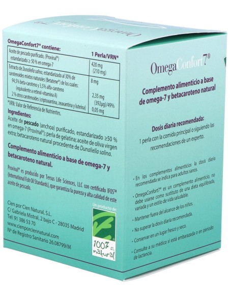 100% Natural Omegaconfort 7 90 Cápsulas