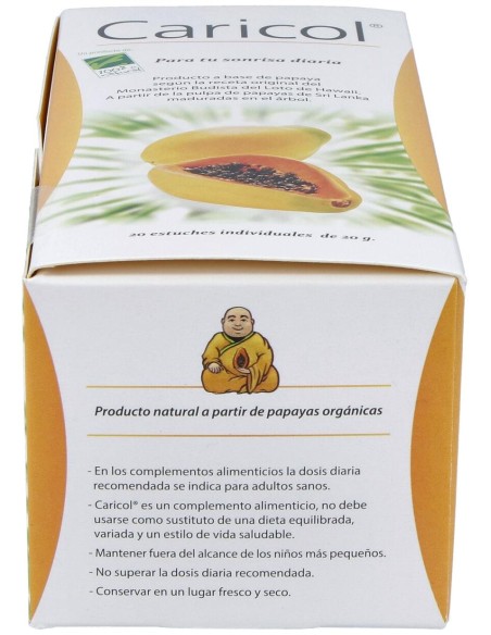100% Natural Caricol Digestivo 20 Estuches Individuales