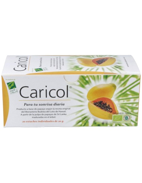 100% Natural Caricol Digestivo 20 Estuches Individuales