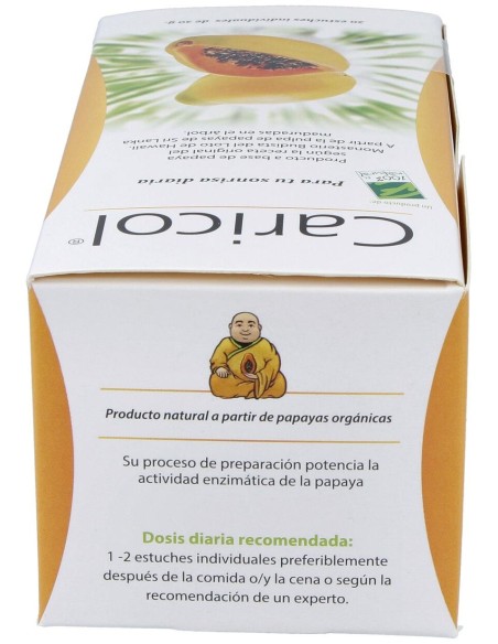 100% Natural Caricol Digestivo 20 Estuches Individuales