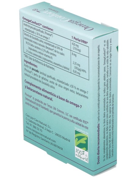 100% Natural Omegaconfort 7 30 Cápsulas
