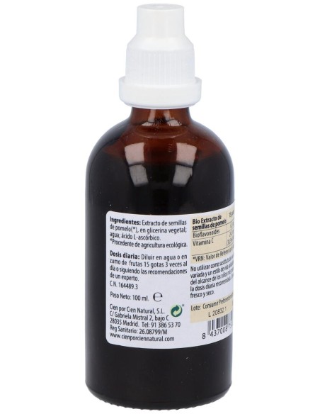 100% Natural Bio Extracto De Semillas De Pomelo Ecológico 100Ml