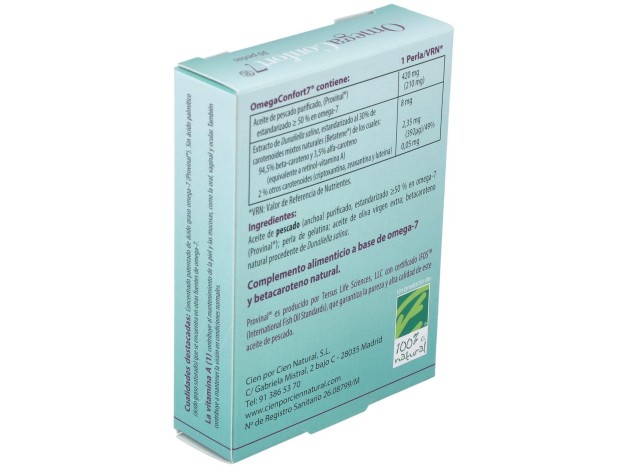 100% Natural Omegaconfort 7 30 Cápsulas