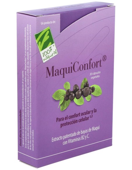 100% Natural Maquiconfort 30 Cápsulas Vegetales
