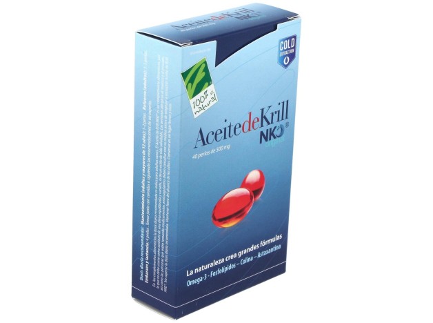 100% Natural Aceite De Krill Nko 40 Cápsulas De...