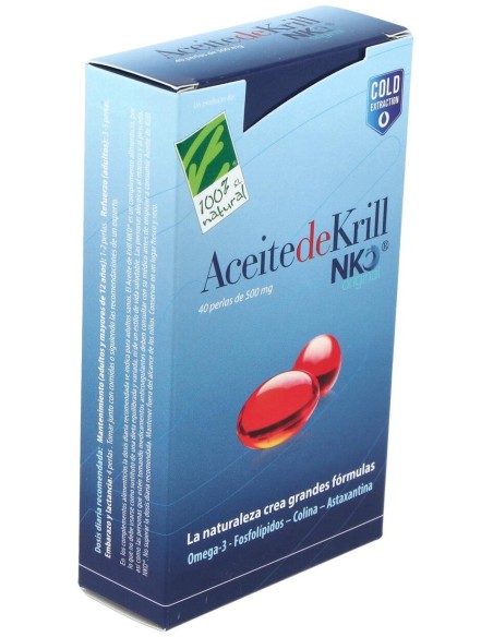 100% Natural Aceite De Krill Nko 40 Cápsulas De 500Mg