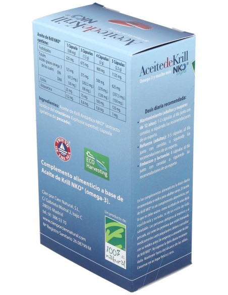 100% Natural Aceite De Krill Nko 80 Perlas De 500Mg