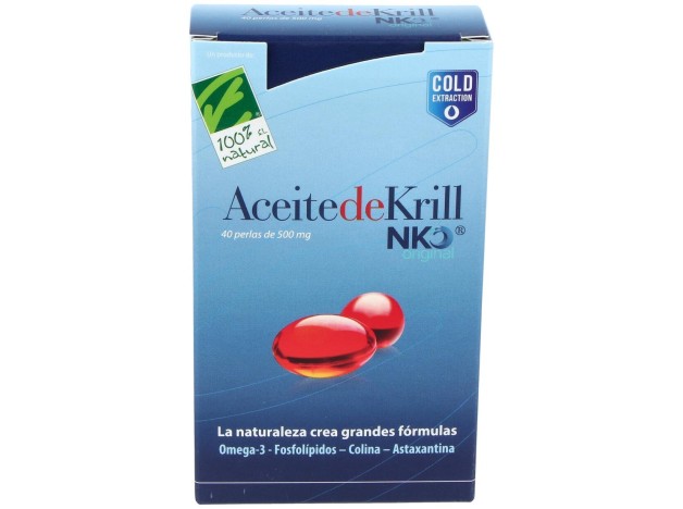 100% Natural Aceite De Krill Nko 40 Cápsulas De...