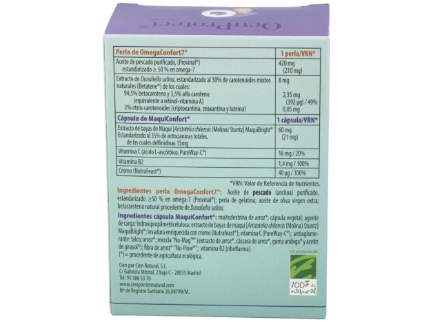 100% Natural Ocuprotect 30 Cápsulas +30 Cápsulas