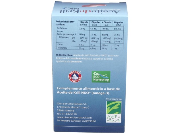 100% Natural Aceite De Krill Nko 80 Perlas De...
