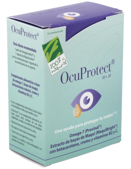 100% Natural Ocuprotect 30 Cápsulas +30 Cápsulas