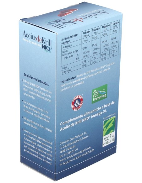 100% Natural Aceite De Krill Nko 80 Perlas De 500Mg