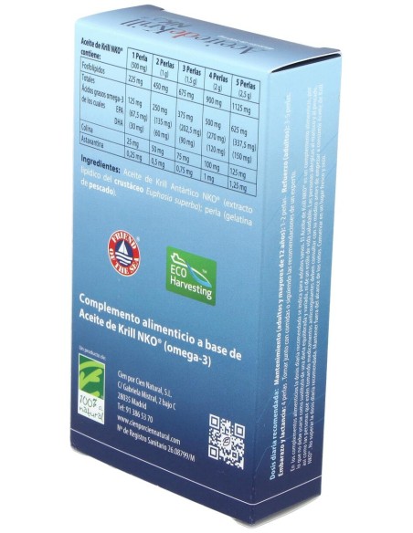 100% Natural Aceite De Krill Nko 40 Cápsulas De 500Mg