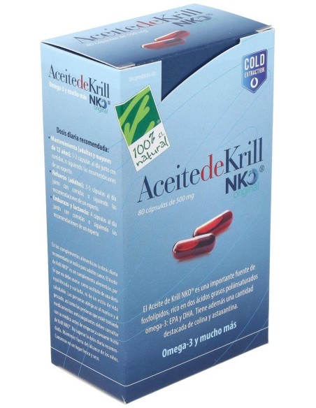 100% Natural Aceite De Krill Nko 80 Perlas De 500Mg