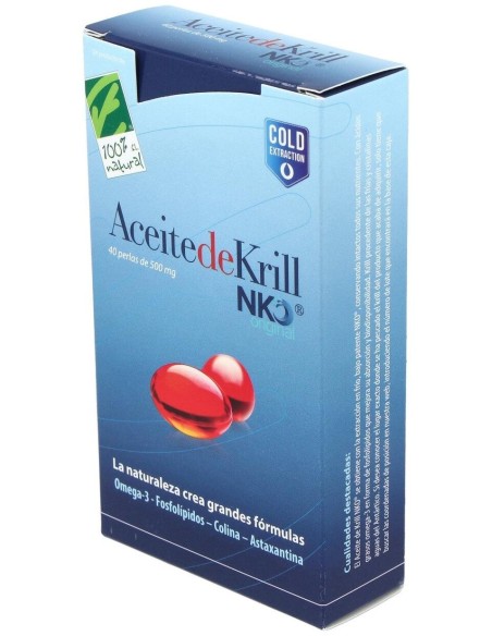 100% Natural Aceite De Krill Nko 40 Cápsulas De 500Mg
