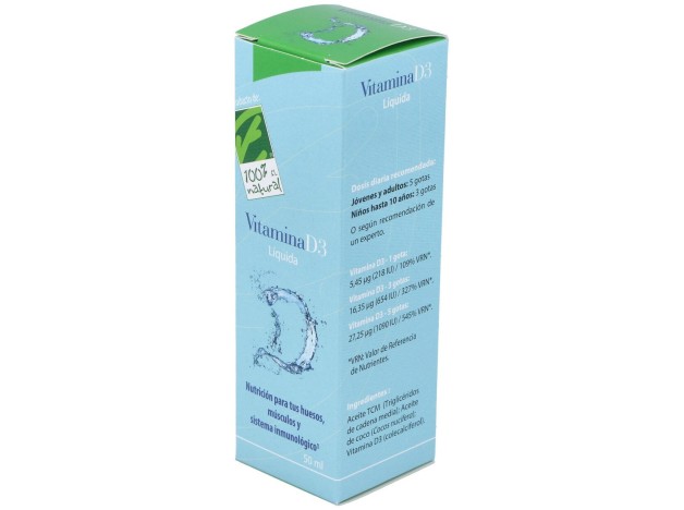 100% Natural Vitamina D3 Líquida 50Ml
