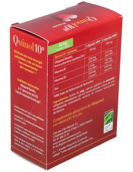 100% Natural Quinol10 50Mg 60Caps