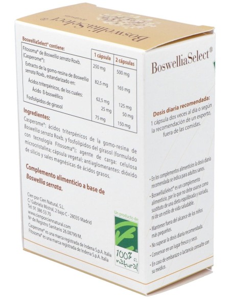 100% Natural Boswellia Select 60Cáps