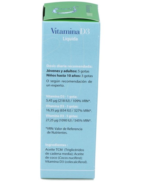 100% Natural Vitamina D3 Líquida 50Ml