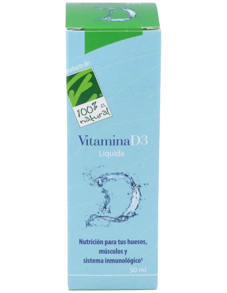 100% Natural Vitamina D3 Líquida 50Ml