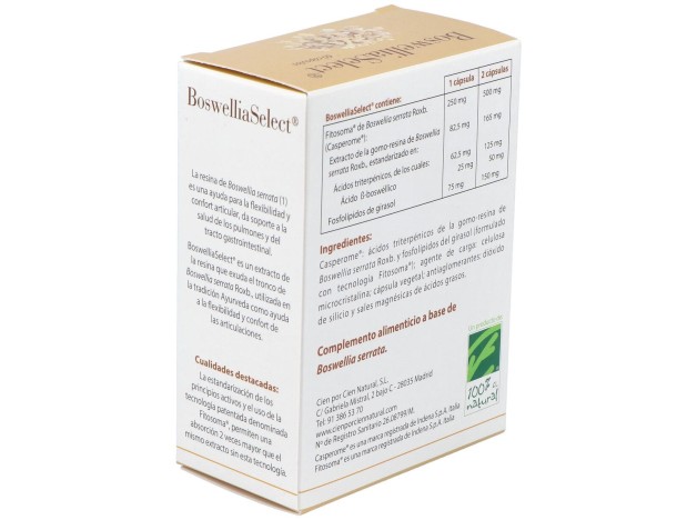 100% Natural Boswellia Select 60Cáps
