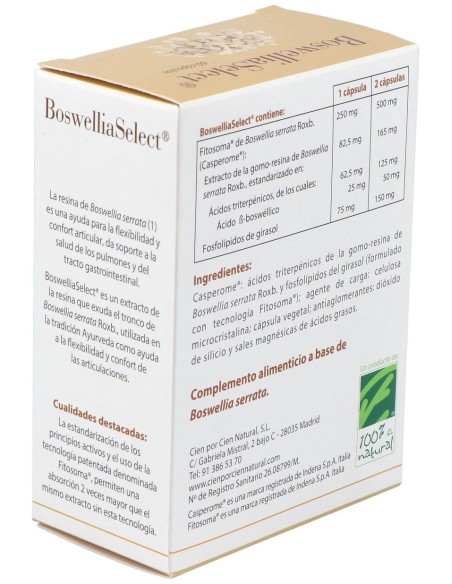 100% Natural Boswellia Select 60Cáps