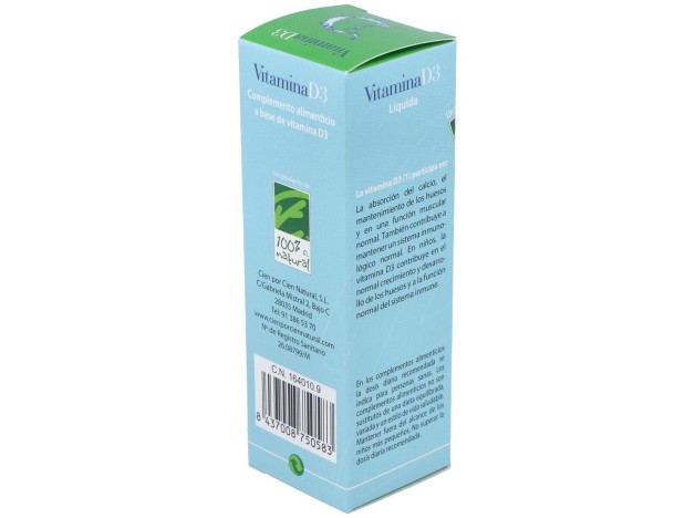 100% Natural Vitamina D3 Líquida 50Ml