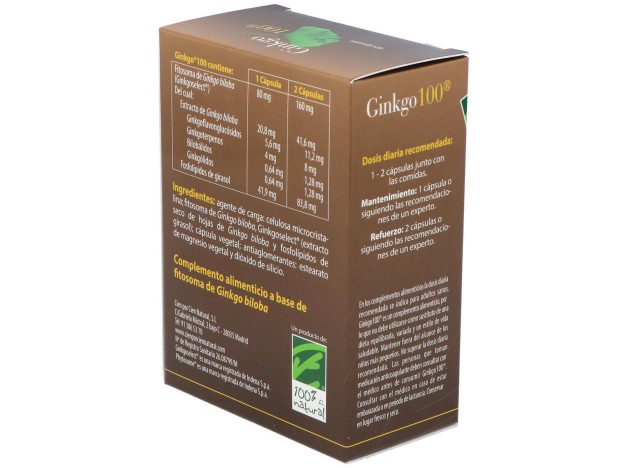 100% Natural Ginkgo 60Cáps
