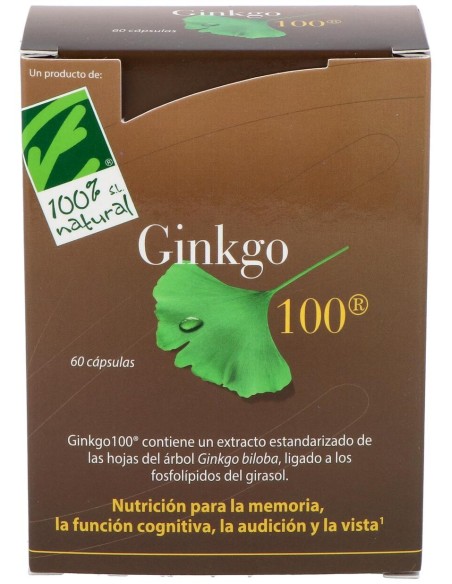 100% Natural Ginkgo 60Cáps