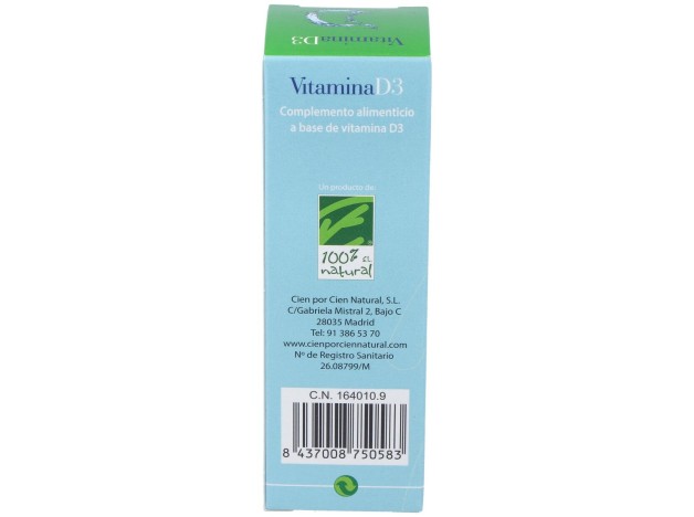 100% Natural Vitamina D3 Líquida 50Ml
