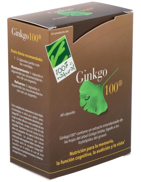 100% Natural Ginkgo 60Cáps
