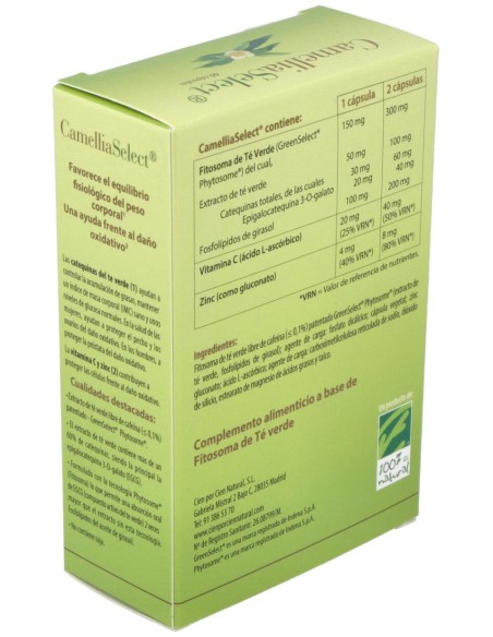 100% Natural Camellia Select Antioxidante 60Cáps