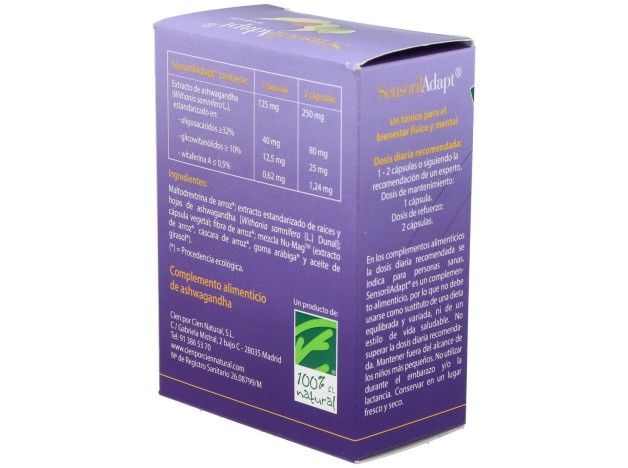 100% Natural Sensoril Adapt Tónico 60 Perlas