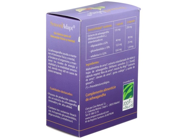 100% Natural Sensoril Adapt Tónico 60 Perlas